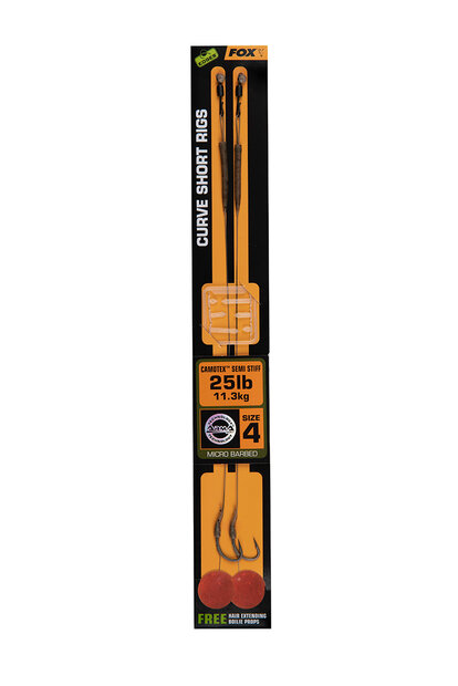 Curve Short Camotex Semi Stiff Ready Rigs Edges Fox Size 4 (2X)