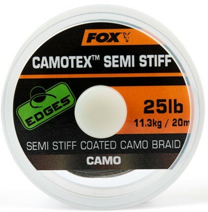 Semi Stiff Coated Camo Braid - 20M Camotex Edges Fox