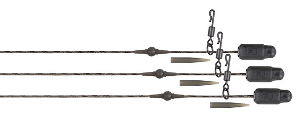 Naturals Heli-Clip Rigs 50LB Copper Core Fox
