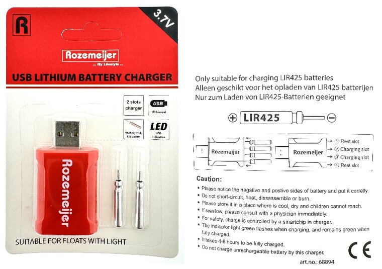 Rozemeijer USB Lithium Battery Charger