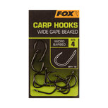 Carp Hooks Wide Gape Barbed Beaked X10 Fox
